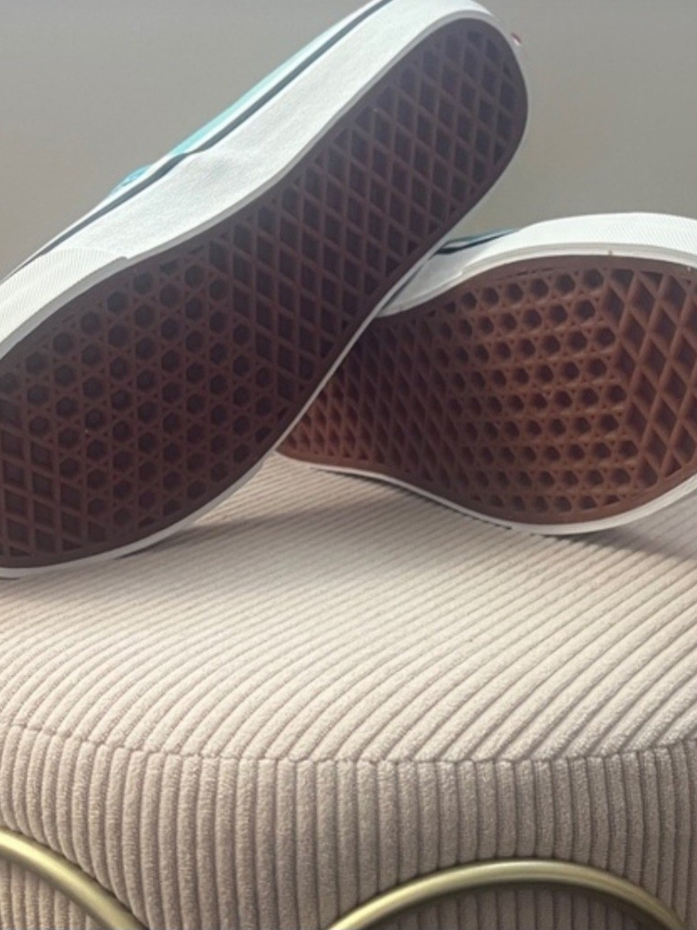Vans Slip-On Gradient Ombre Pink to Turquoise Canvas Shoes W10 M8.5 - Picture 3 of 3